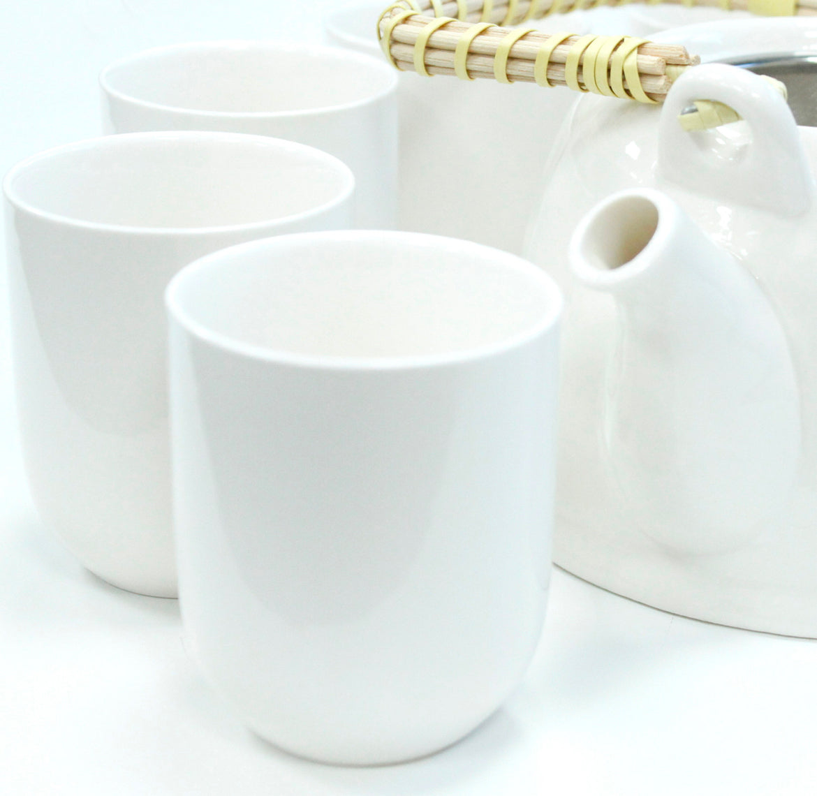 Herbal Teapot Set - Classic White