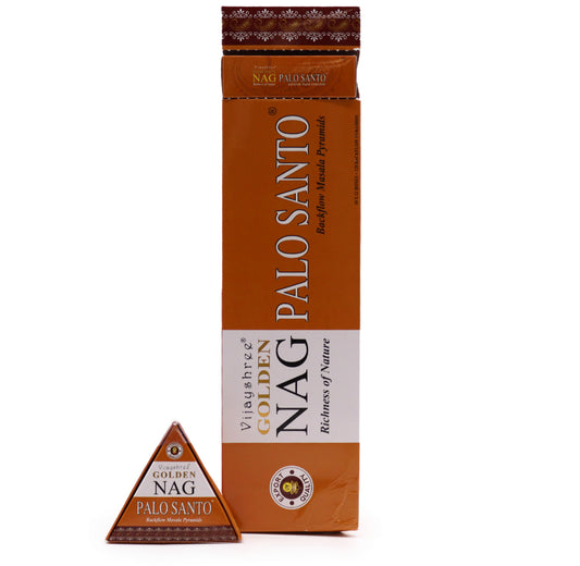 Jumbo Golden Nag - Palo Santo Backflow Incense Cones